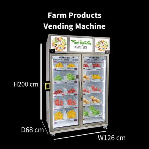fruits vegetables smart fridge vending machine Fresh food vending machine